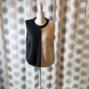 HYFVE Black and Tan Knit Vest